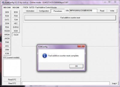 RESET FACM