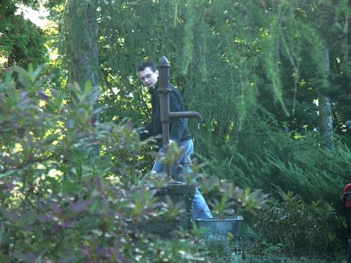 Po rannim &quot;myti&quot;. Rychle pryc, voda je studena.