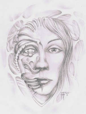 Flash ksichtíku...ve skutečnosti není ta kůže i nad hlavou - to už by bylo podpaží a to už sem umíral (příště doděláme)