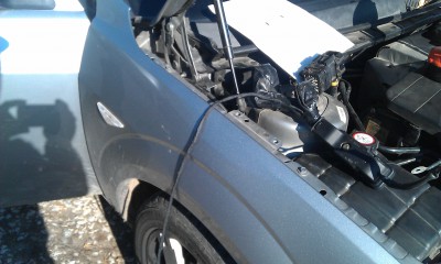 Káblik pripravený na prevlečenie do kabíny.